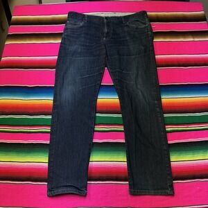 Canali Jeans Mens 56 Italian (38x30) Dark‎ Blue Denim Straight Leg Italy Made